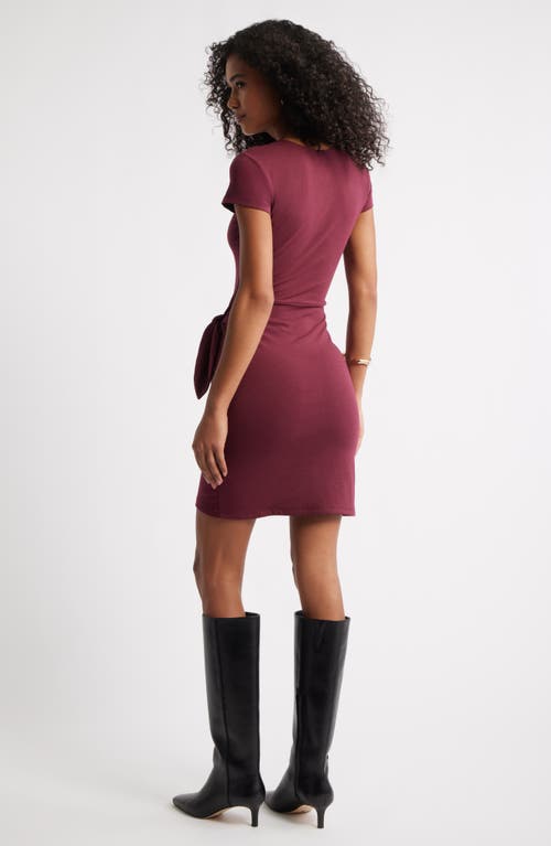 Open Edit Short Sleeve Tie Minidress