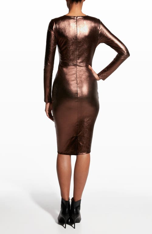 As By Df Mrs. Smith Stretch Leather Dress In Bronze