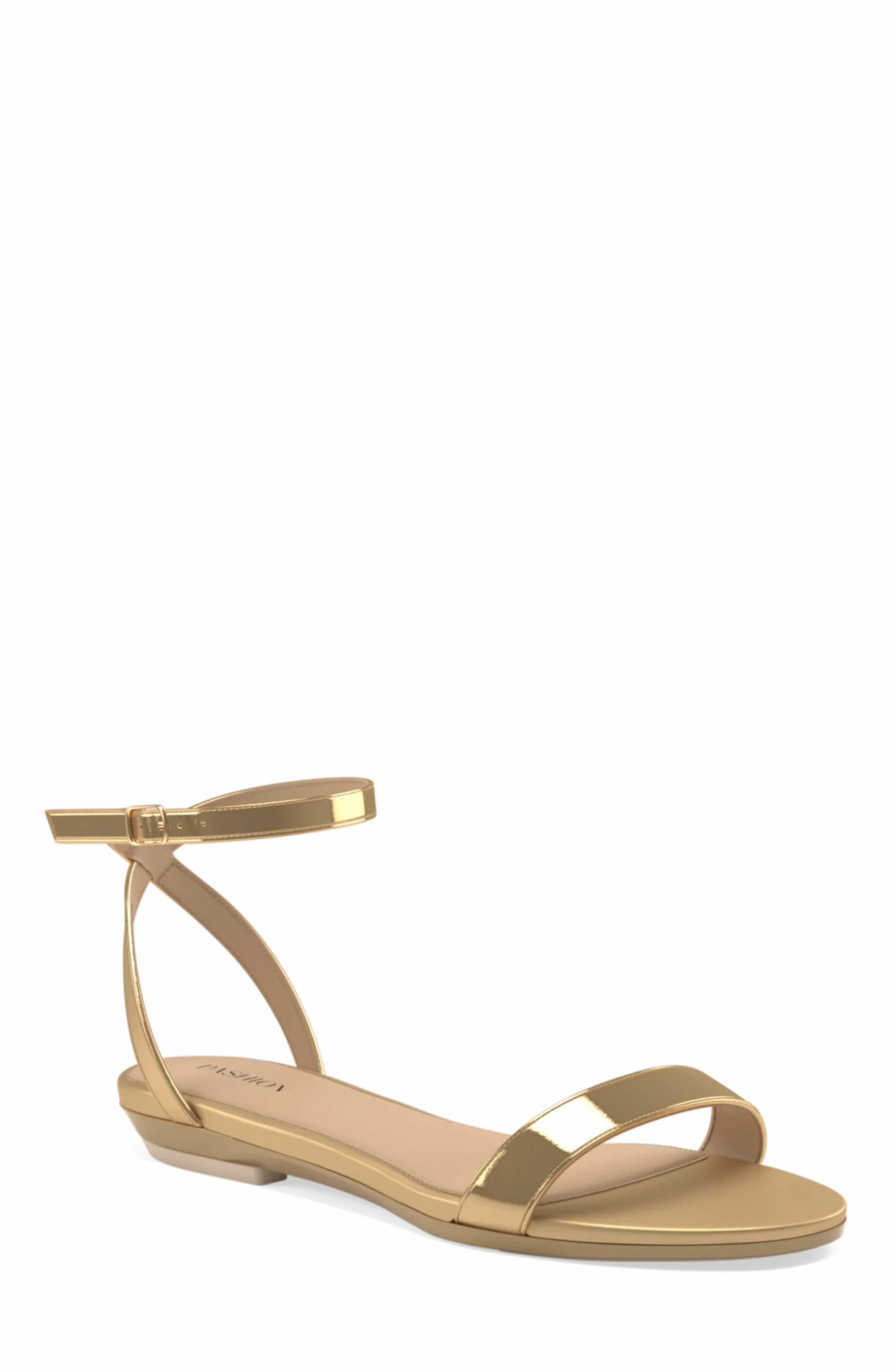 Pashion Footwear The Brenna 3" Block, Alternate, color, Gold