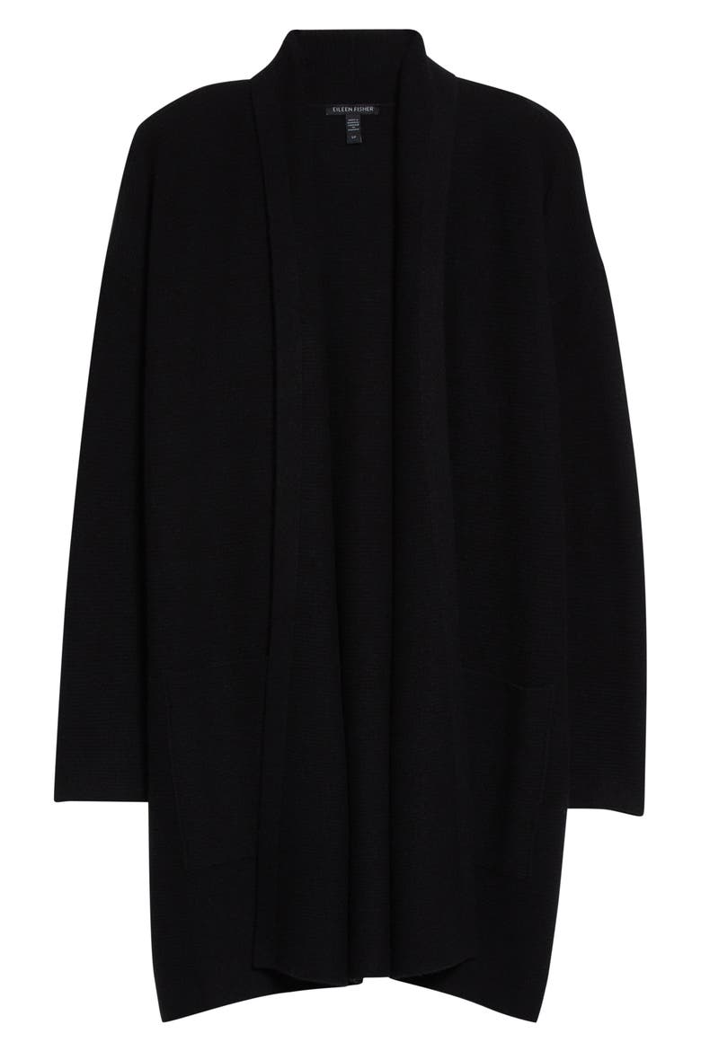 Cashmere Cardigan, Alternate, color, BLACK