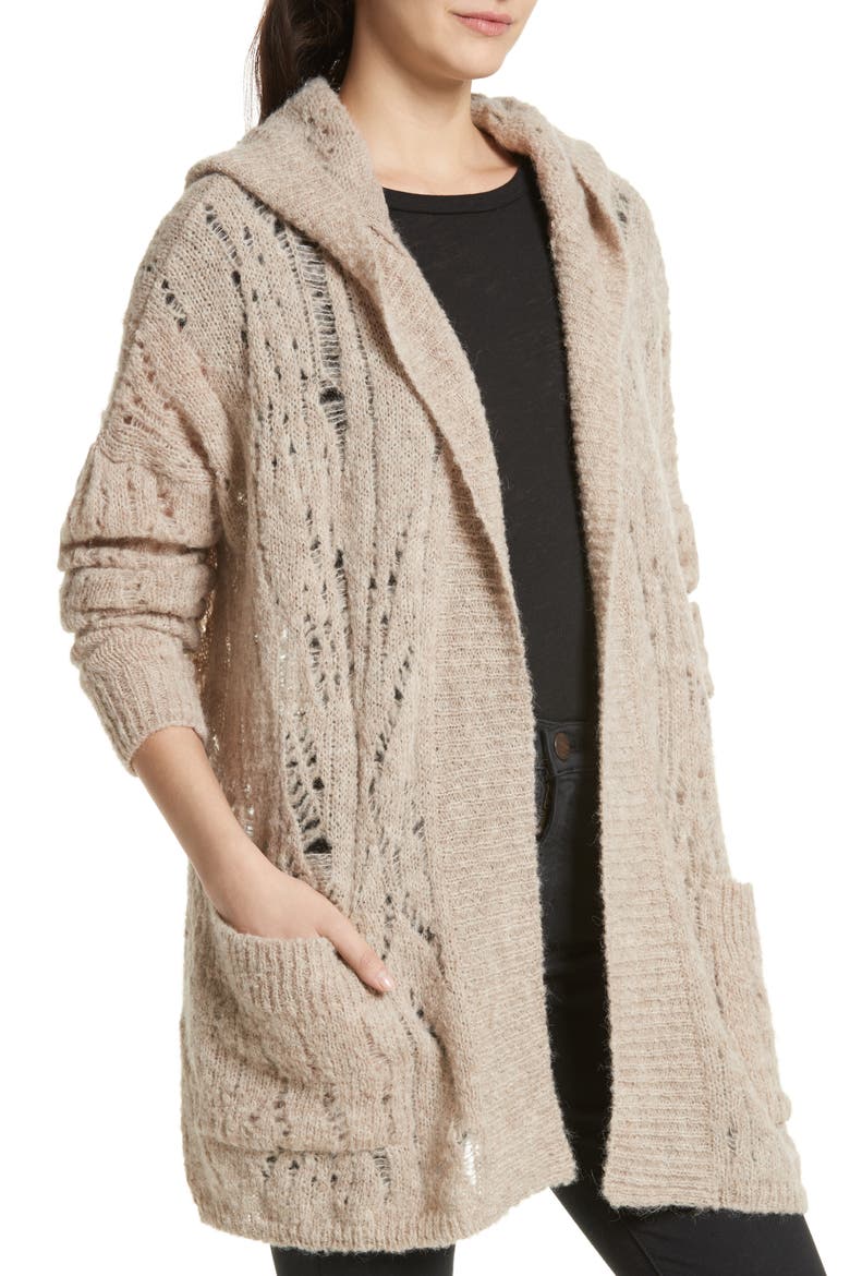 Lemon Drop Hooded Cardigan, Alternate, color, IVORY