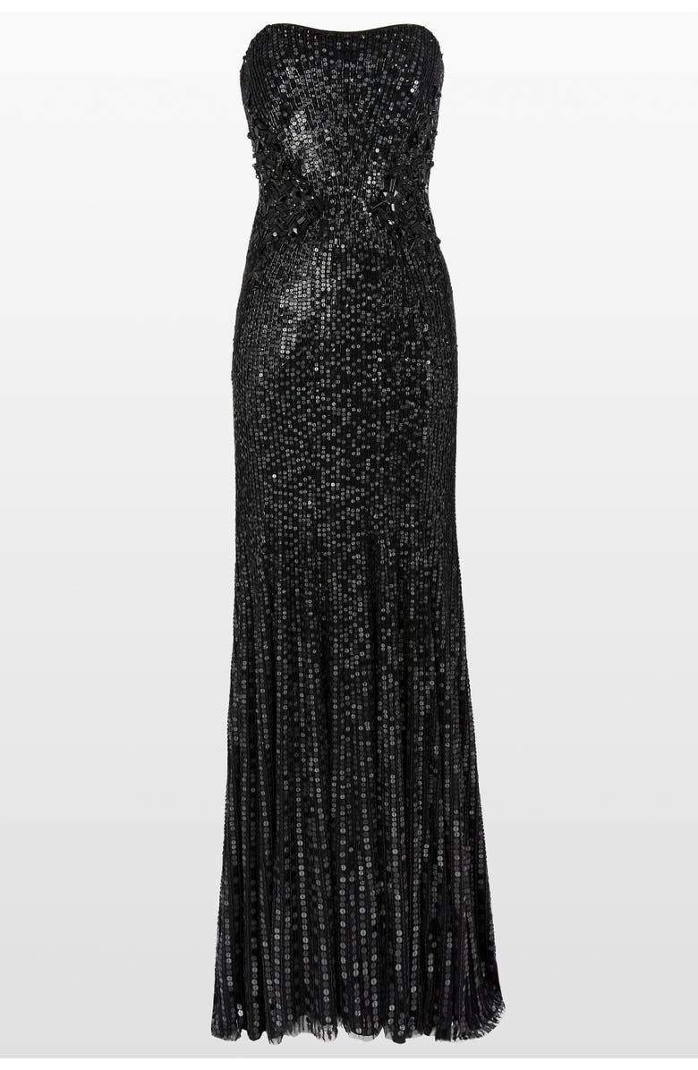 Jenny Packham Topaz Dress, Main, color, Liquorice