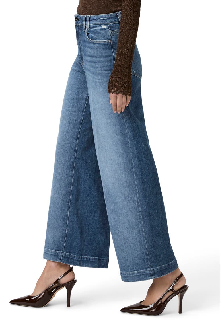 Harper Creased High Waist Wide Leg Jeans, Alternate, color, TIMBRE