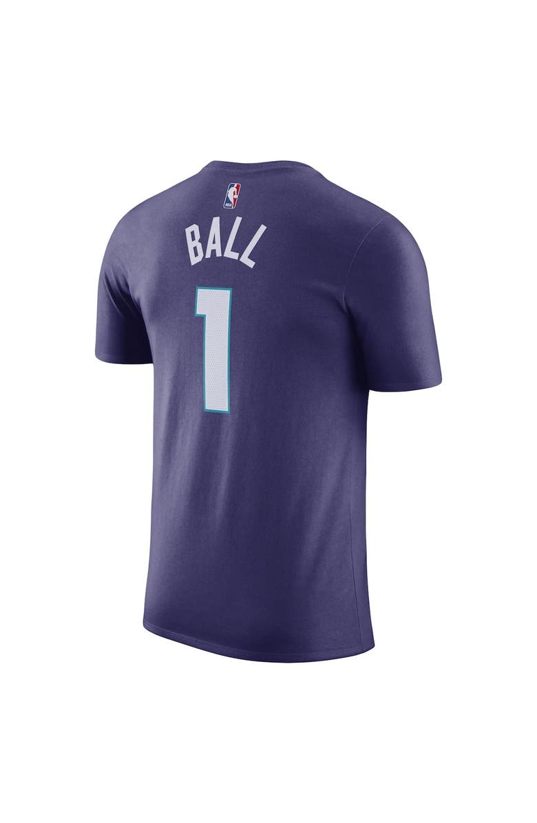 Jordan Brand Men's Jordan Brand LaMelo Ball Purple Charlotte Hornets 2022/23 Statement Edition Name & Number T-Shirt, Alternate, color, Purple