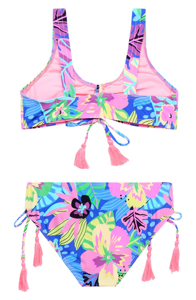 Beach Lingo Kids' Ruched Two-Piece Swimsuit, Alternate, color, Blue