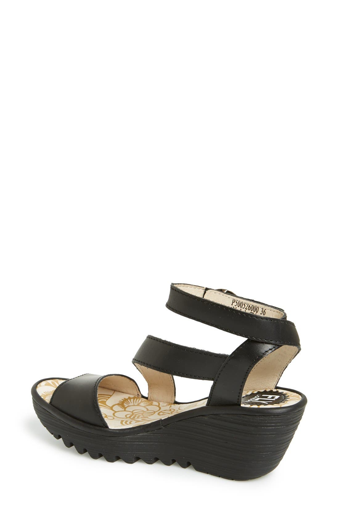 Fly London 'Yesk' Ankle Strap Wedge Sandal, Alternate, color, 