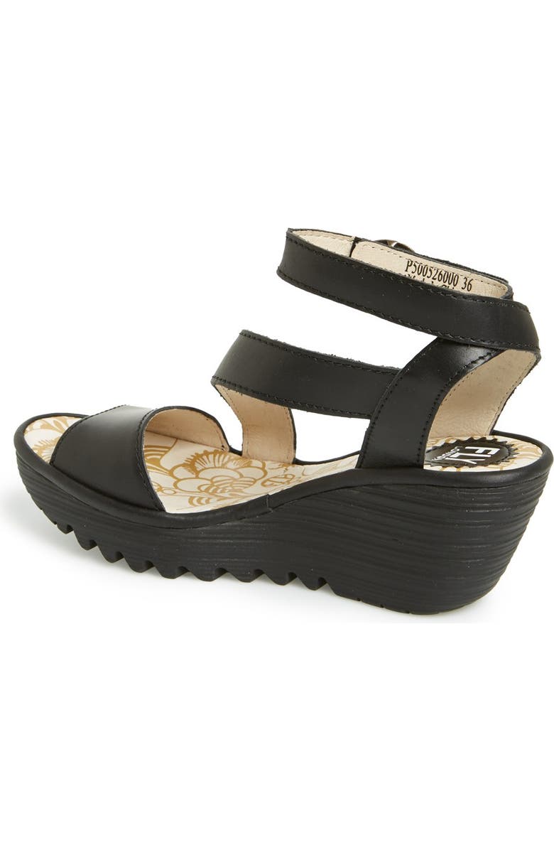 Fly London 'Yesk' Ankle Strap Wedge Sandal, Alternate, color,