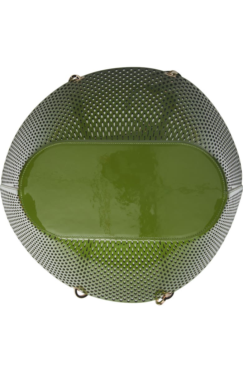 TOM FORD Large Panier Cutout Patent Leather Tote, Alternate, color, Chive