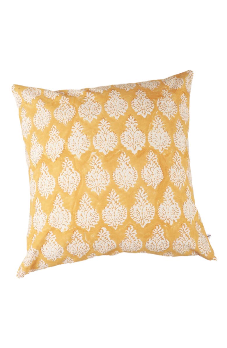 Ninéh Golden Sunrise Hand Block Print Pillow - Cover, Main, color, 