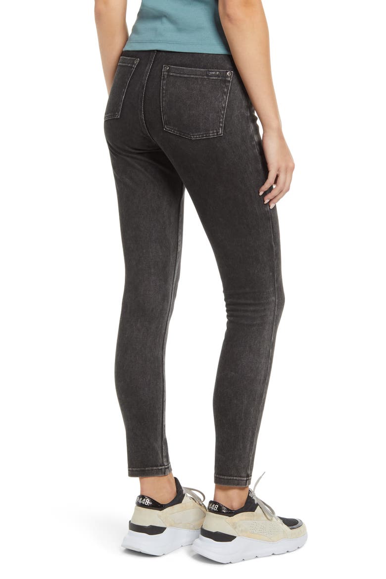 Ultrasoft Denim Leggings, Alternate, color, BLACK ACID WASH