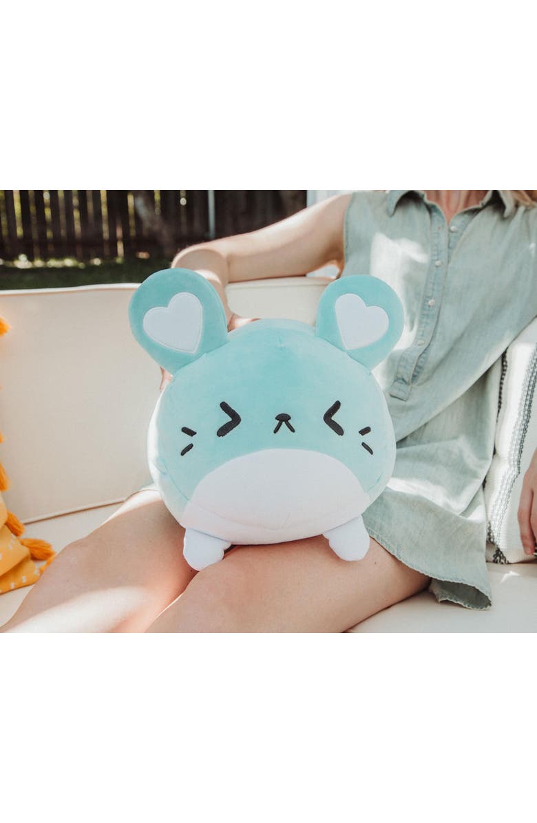 Toynk MochiOshis Chinchilla 12-Inch Character Plush Toy | Mofuko Mofumoshi, Alternate, color, Blue