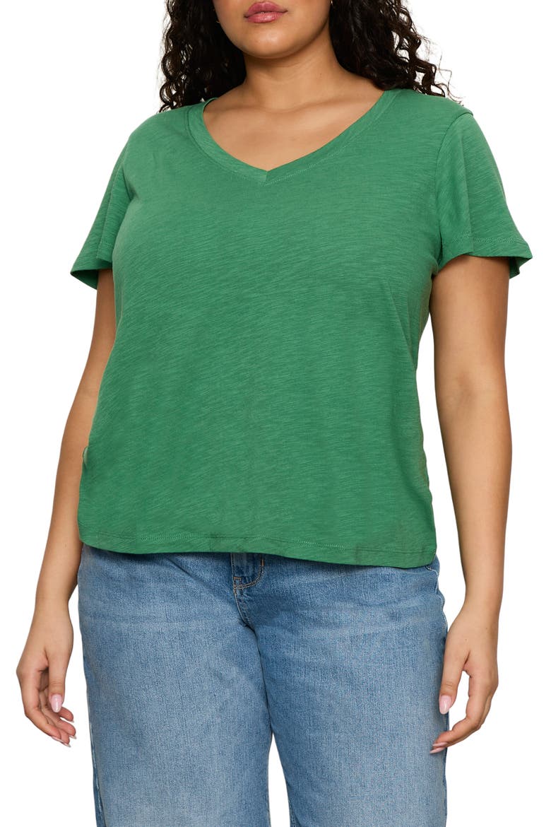 V-Neck T-Shirt, Main, color, GREEN JUICE