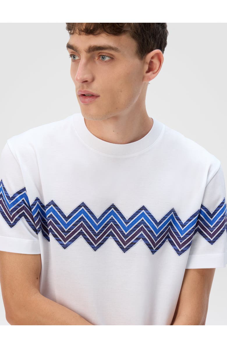 Missoni T-shirt With Maxi Chevron Insert, Alternate, color, White