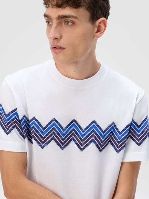Missoni T-shirt With Maxi Chevron Insert In White