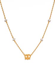 Girls Crew Salted Pretzel Pendant Necklace