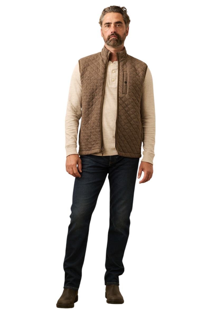 Faherty Epic Quilted Fleece Vest, Alternate, color, Mountain Branch Heather
