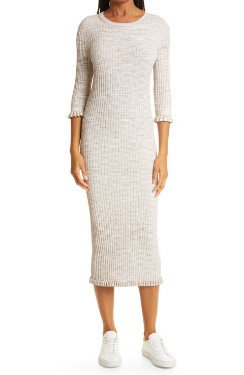 Richie Rib Three Quarter Sleeve Dress