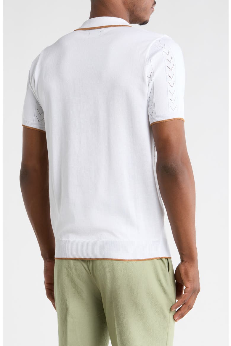 Slim Fit Polo Sweater, Alternate, color, WHITE