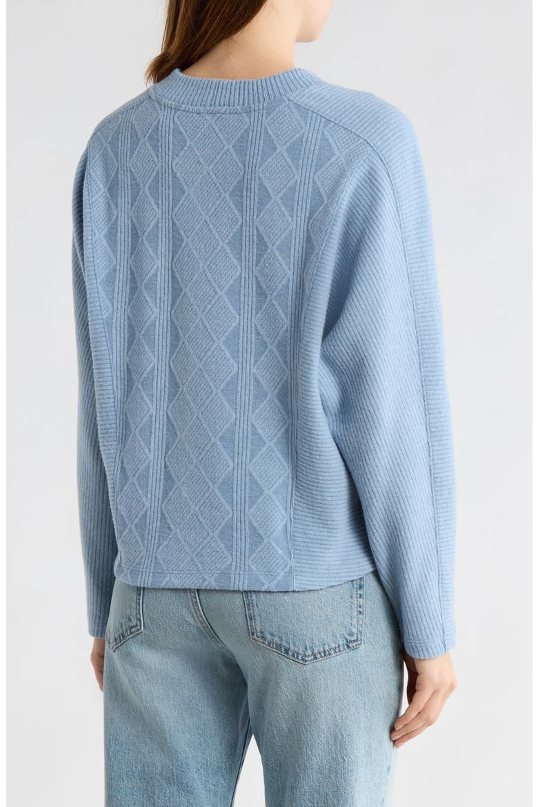 Textured Knit Dolman Sleeve Top, Alternate, color, HEATHER HORIZON BLUE