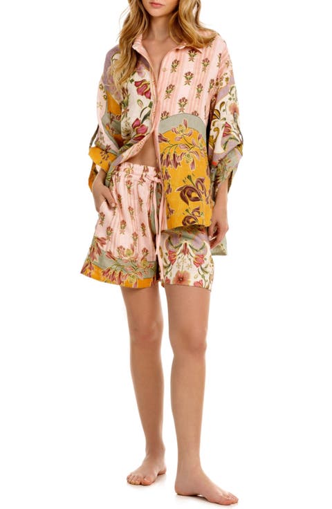 Chrissy Aura Cover-Up Button-Up Shirt