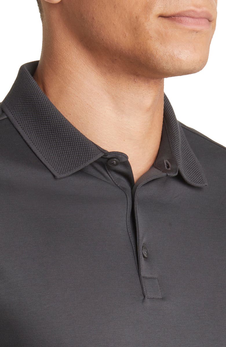 Robert Barakett Georgia Long Sleeve Polo, Alternate, color, Cannon