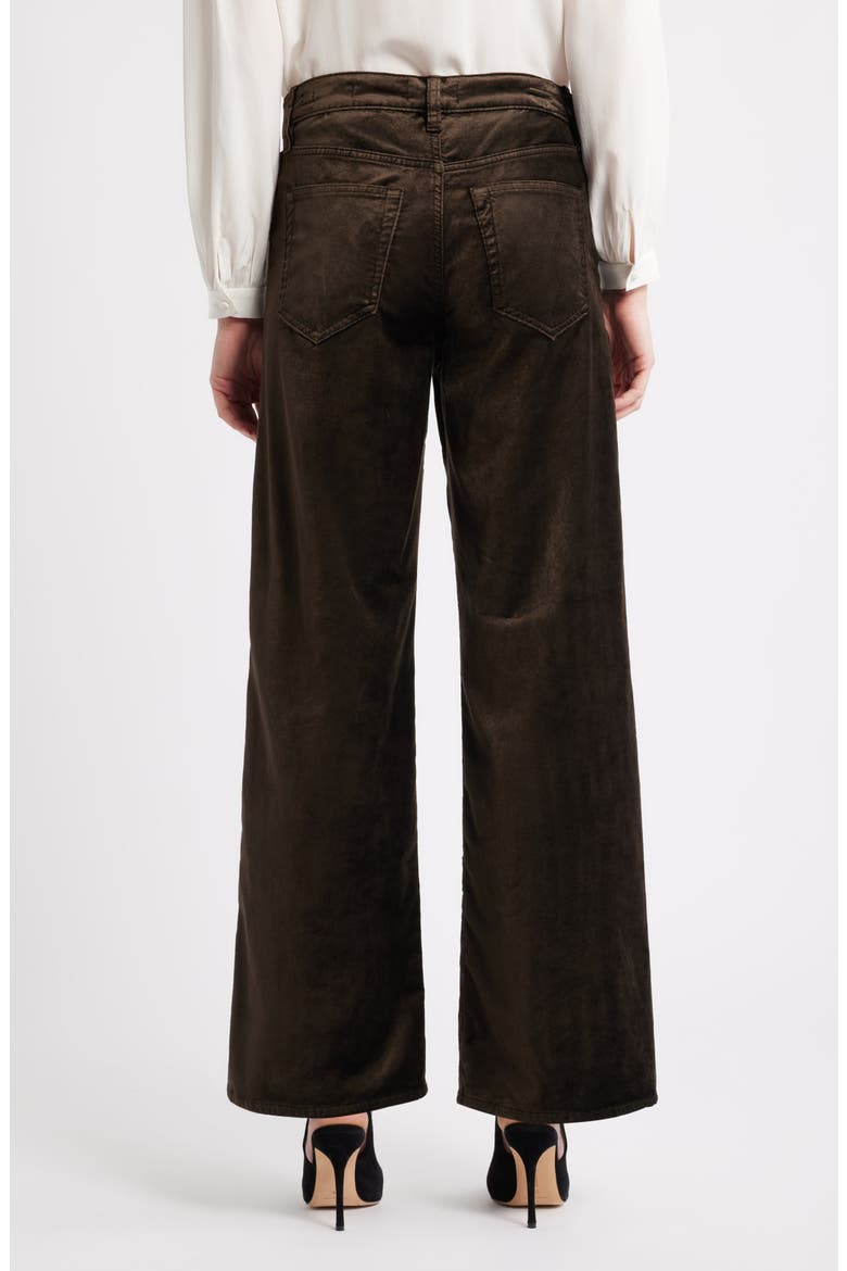 Le Slim Palazzo Velveteen Pants, Alternate, color, DARK CLOVE VELVET