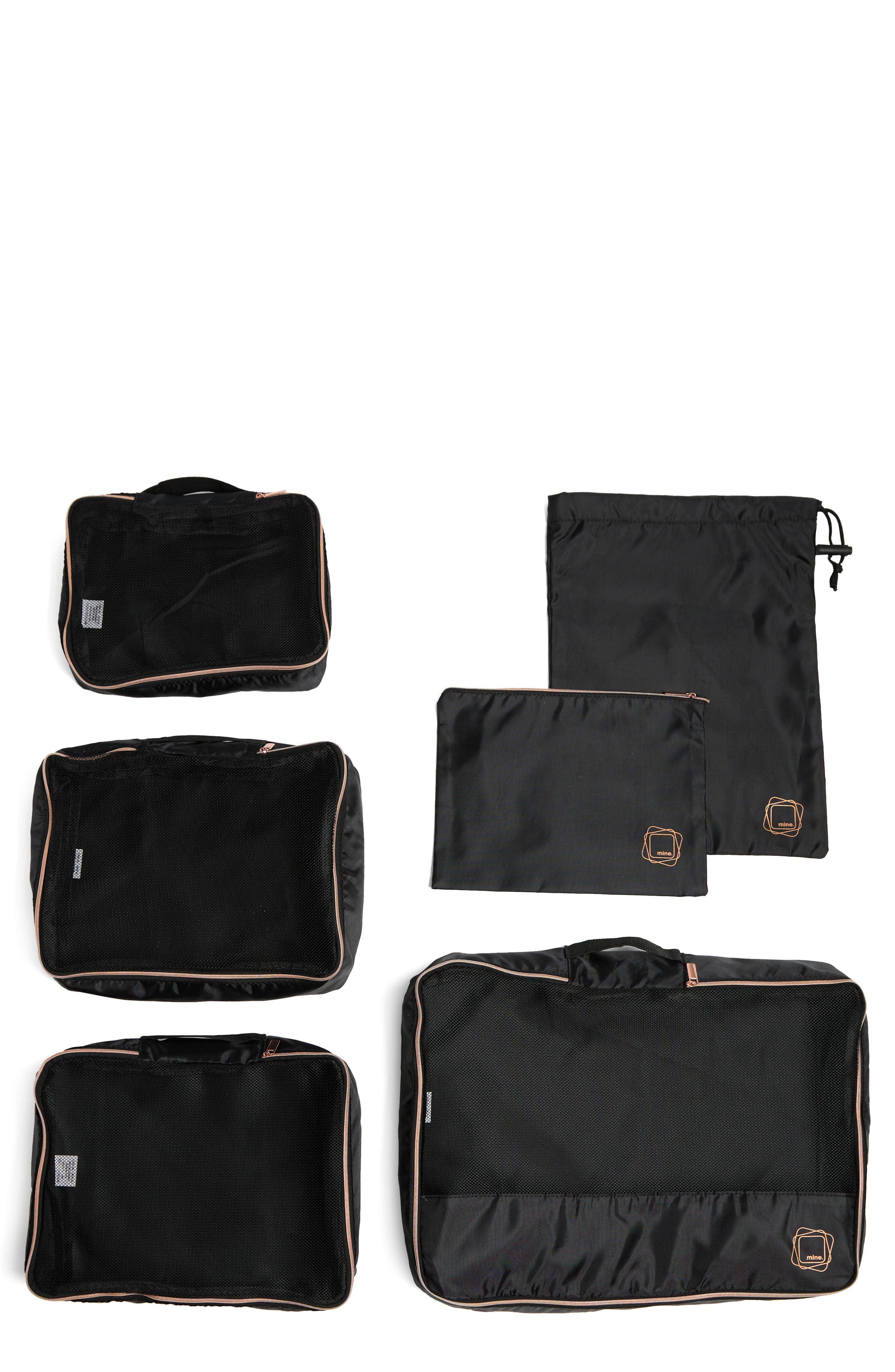 MYTAGALONGS Set of 6 Packing Pods, Main, color, Black