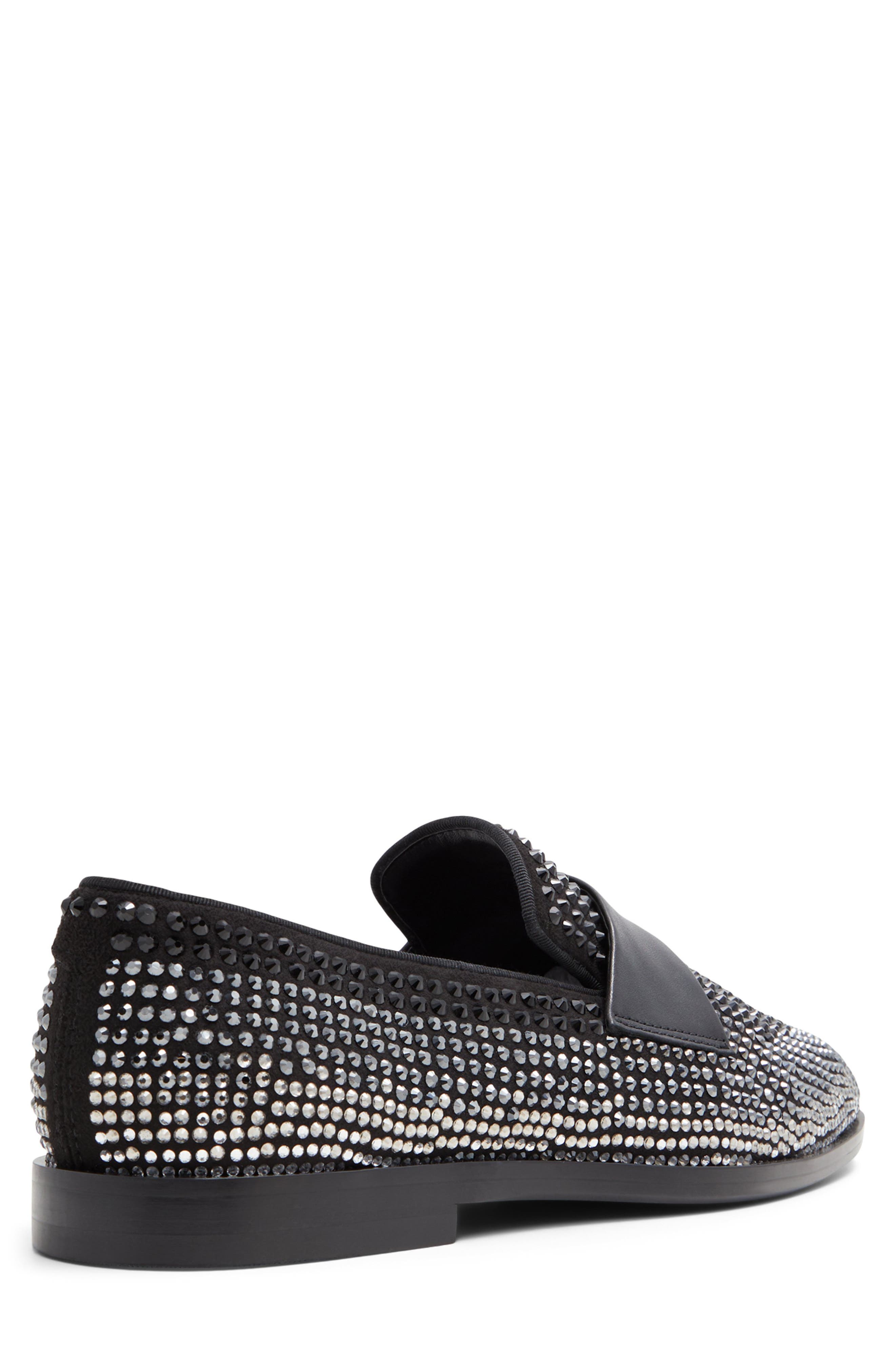 ALDO Brantley Studded Loafer, Alternate, color, Black