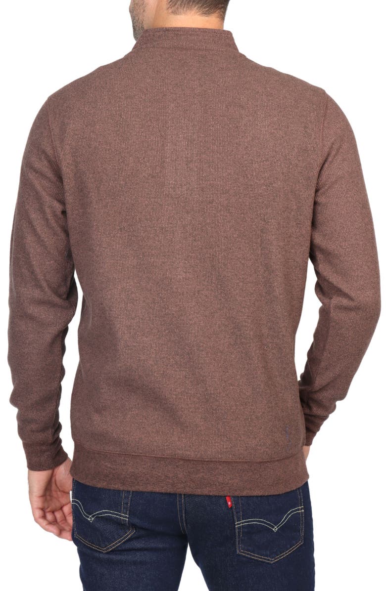 TailorByrd Cozy Knit Quarter Zip Pullover, Alternate, color, Camel Heather