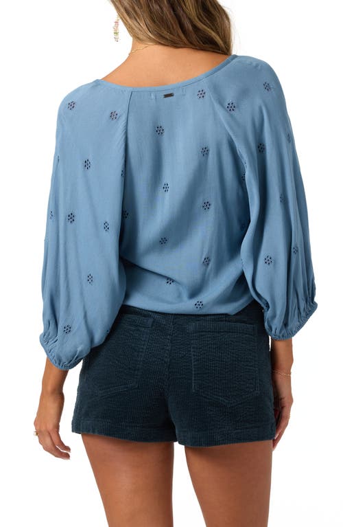 O'neill Posie Eyelet Crop Top In Blue