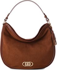 Brahmin Kathleen Snakeskin Embossed Leather Shoulder Bag