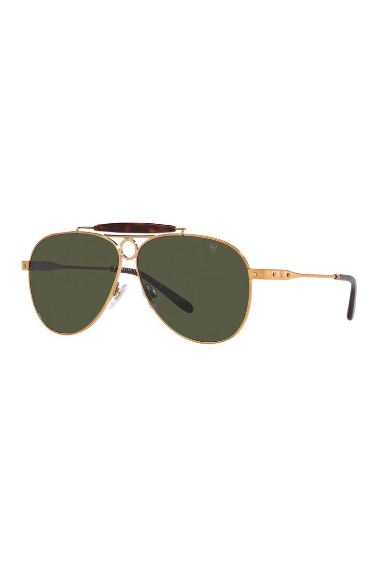 61mm Aviator Sunglasses, Alternate, color, ANTIQ COP