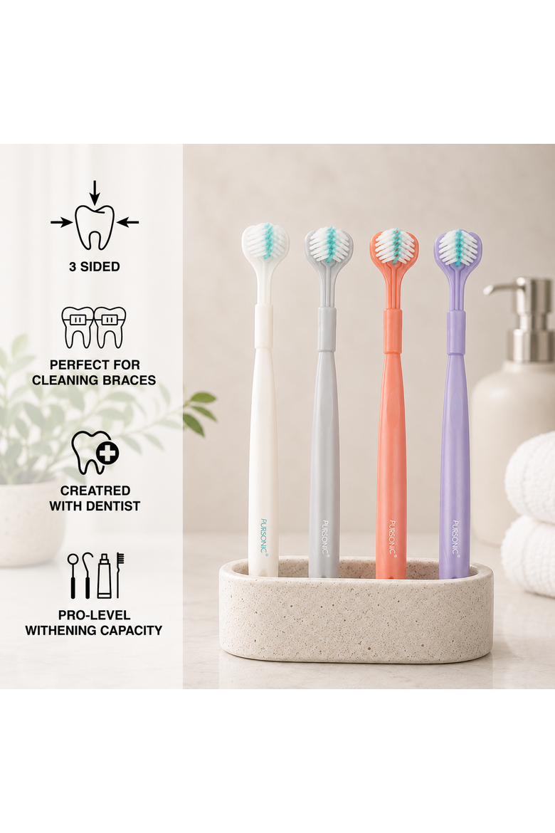 3D Tech 360° Full Coverage Toothbrush Set, Alternate, color, Pink