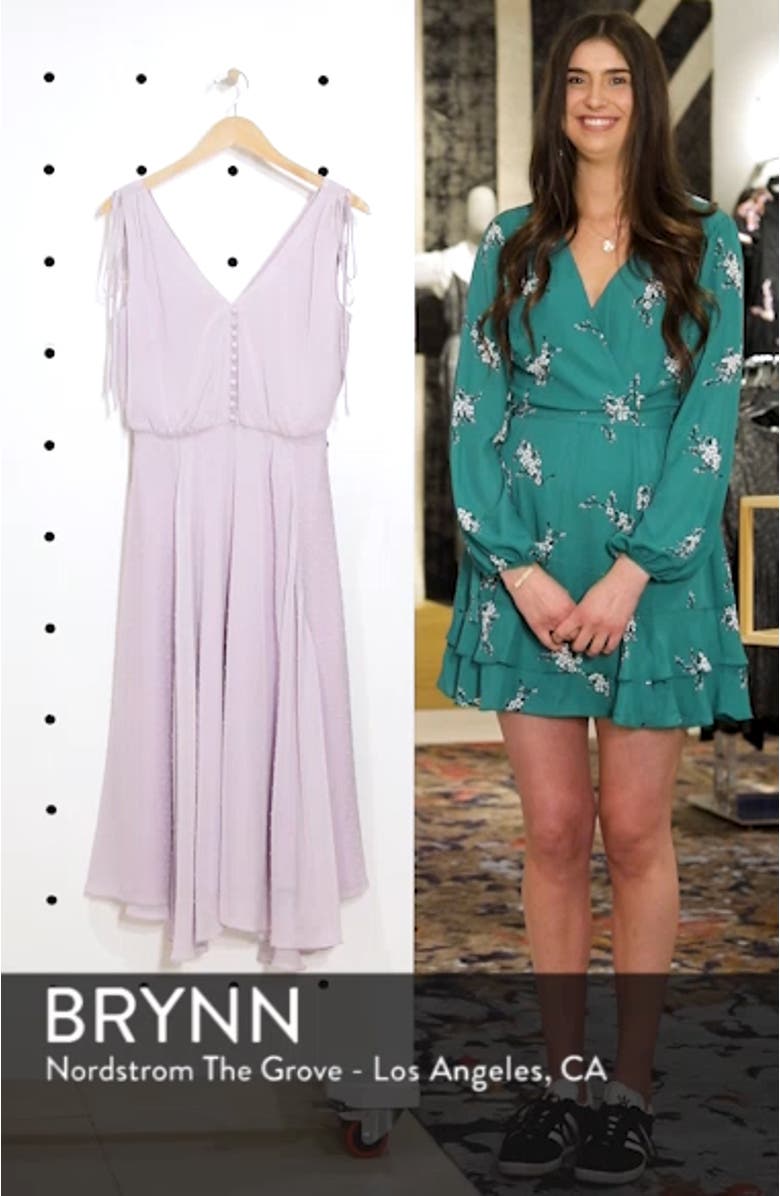 Hilary Clip Dot Chiffon Midi Dress, sales video thumbnail