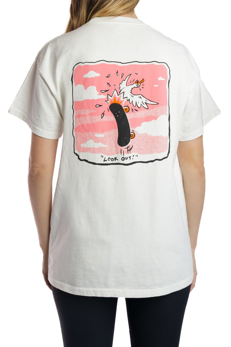 Look Out! Oversized Tee, Alternate, color, Off-White