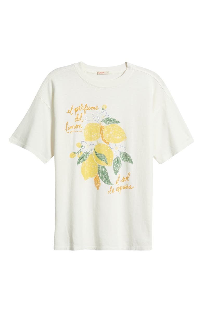 Marine Layer Oversize Hemp & Cotton Graphic T-Shirt, Main, color, Antique White