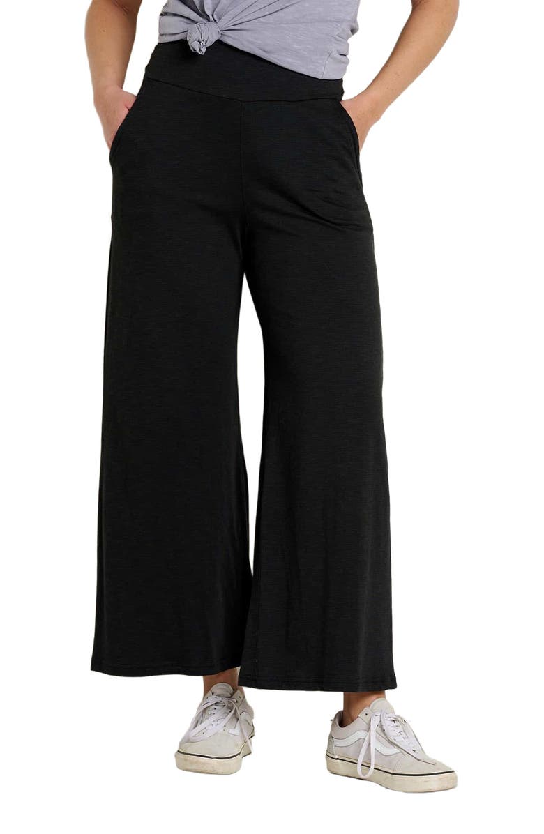 Toad & Co Chaka Wide Leg Crop Pant, Main, color, Black