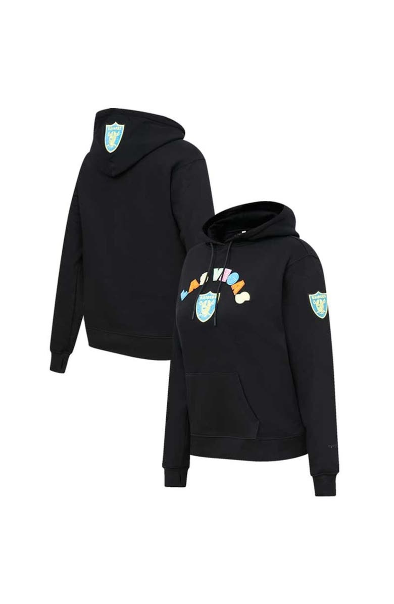 PRO STANDARD Women's Pro Standard Black Las Vegas Raiders Neon Fleece Pullover Hoodie, Main, color, Black
