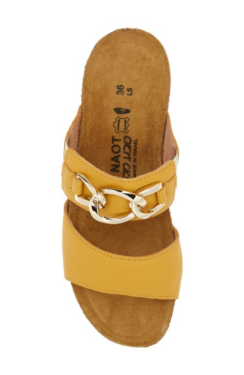 Naot Victoria Wedge Slide Sandal In Marigold Leather