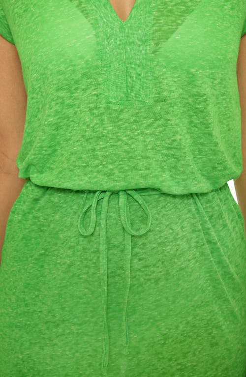 Becca Beach Date Hooded Cover-up Dress In Green