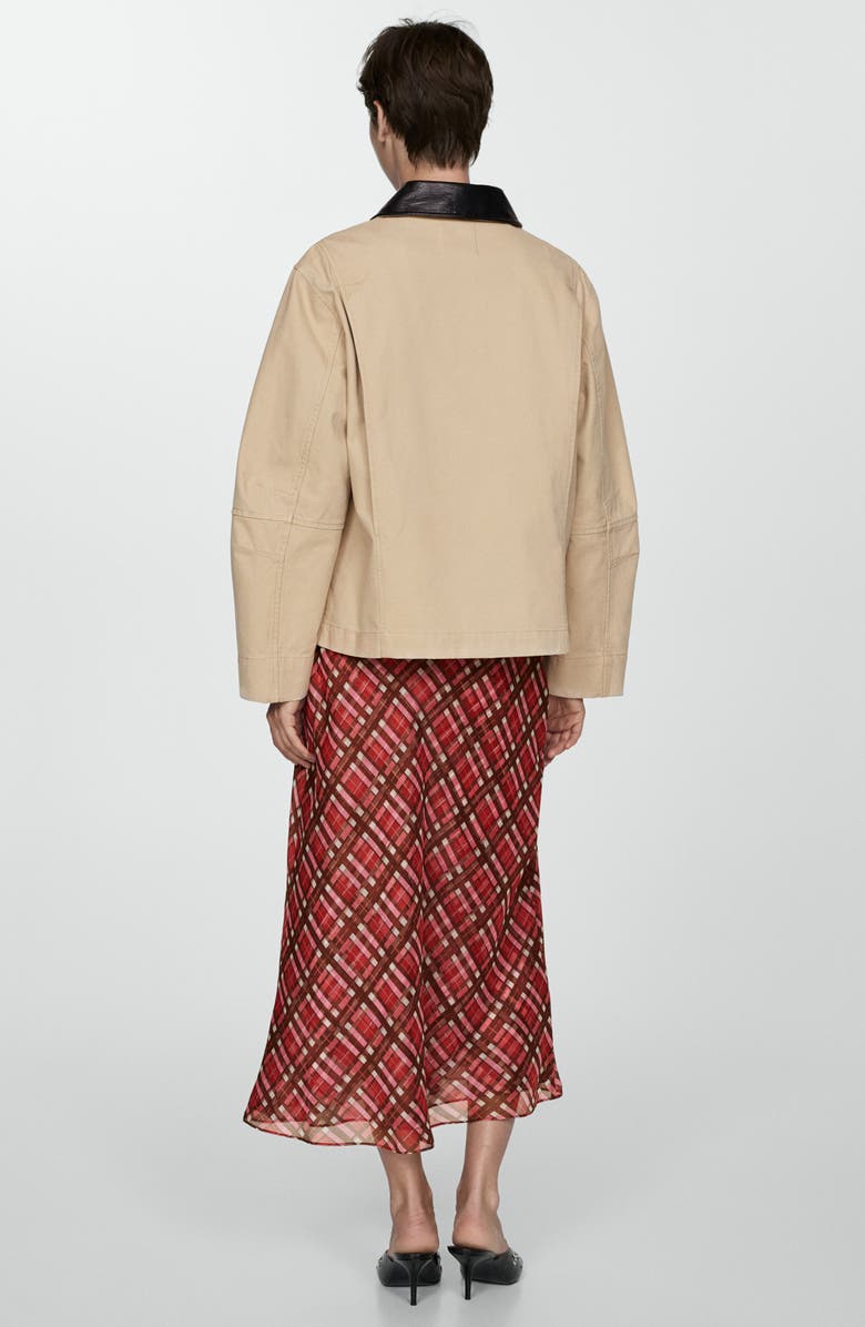 MANGO Contrast Collar Shirt Jacket, Alternate, color, 