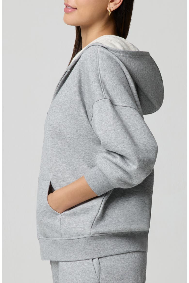 Cozy Crush Forever Embroidered Oversize Graphic Zip Hoodie, Alternate, color, HEATHER GREY CHERRY
