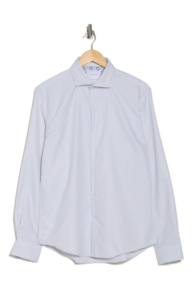 Dobby Dress Shirt, Alternate, color, WHITE/GREY