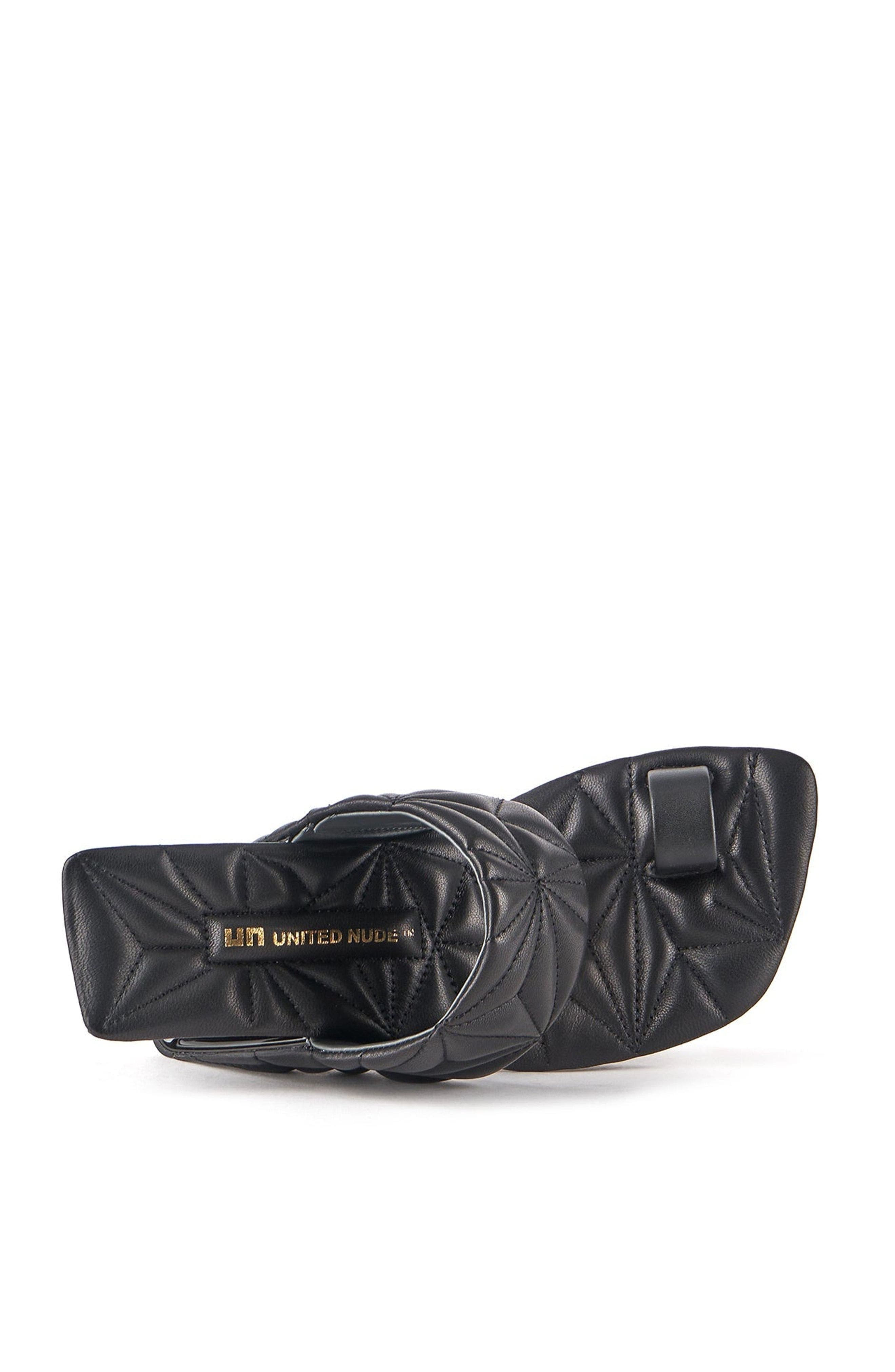 Loop Toe Hi Puffy Sandals, Alternate, color, Black Puffy