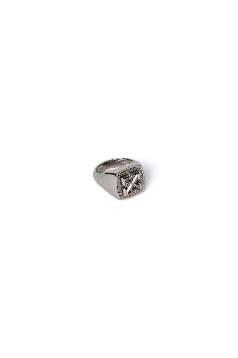 Men's Arrow Textured Ring, Alternate, color, Silver