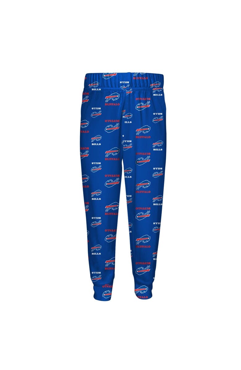 Outerstuff Youth Outerstuff Royal Buffalo Bills All-Over-Print Long Sleeve T-Shirt and Pants Sleep Set, Alternate, color, 