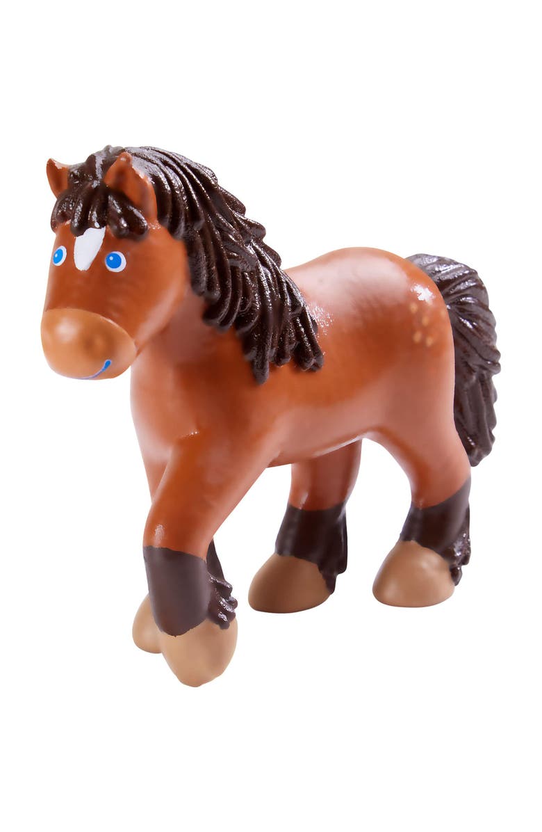 HABA Little Friends Kiara - 4.5" Chunky Plastic Draft Horse Toy Figure, Main, color, 