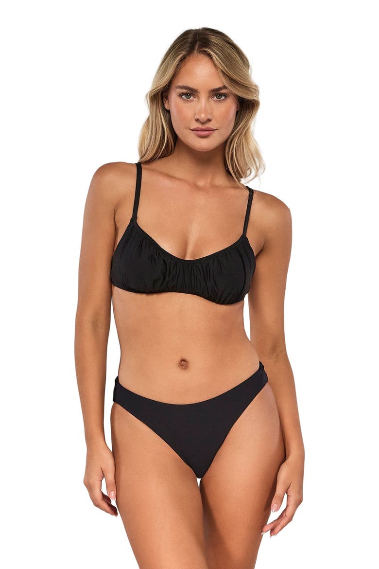 Bonnie Bikini Swimsuit Top, Main, color, Black