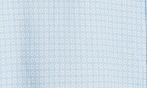 Johnston & Murphy Diamond Print Short Sleeve Button-up Shirt In Blue