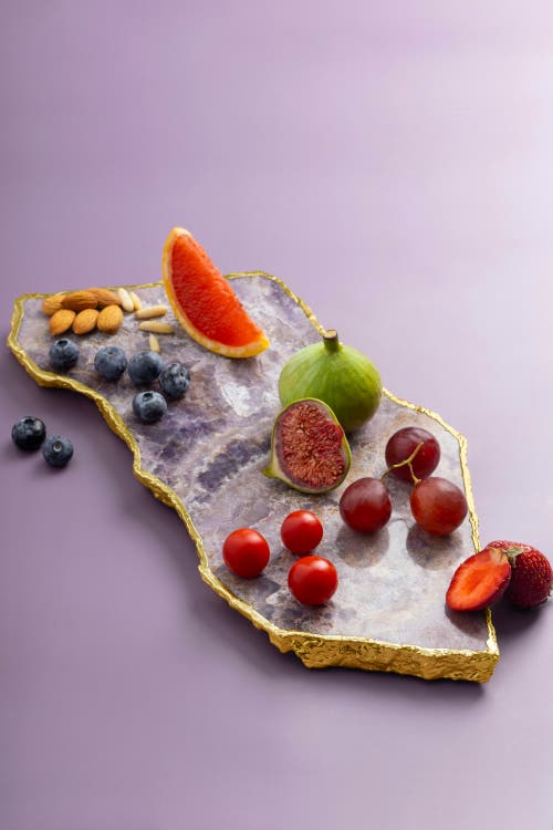 Gauri Kohli Dazzle Cheese Board In Purple